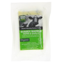 SUSSEX MARBLE HERB AND GARLIC CHEESE ORGANIC SUSSEX MARBLE HERB AND GARLIC CHEESE ORGANIC