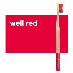 BAMBOO TOOTHBRUSH MEDIUM RED