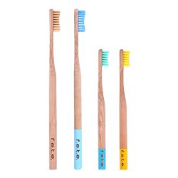 BAMBOO TOOTHBRUSH FAMILY PACK X4 MEDIUM MIXED COLOURS