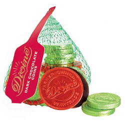 DIVINE CHOCOLATE COINS DARK FAIRTRADE