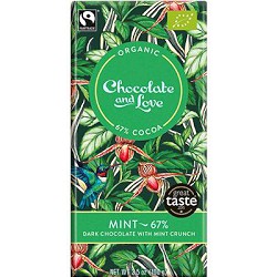 CHOCOLATE MINT DARK CHOCOLATE 67% ORGANIC